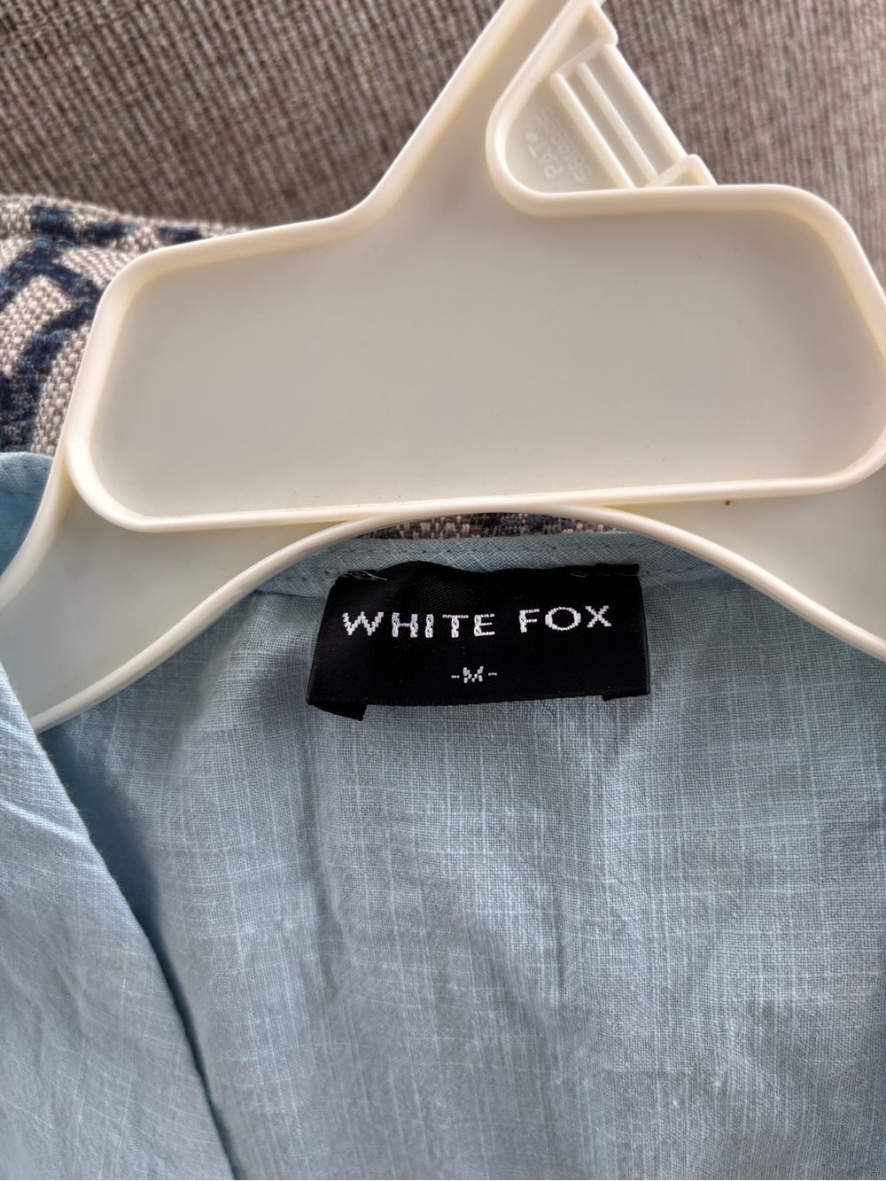 White Fox Boutique Light Blue Backless Tie-Front Dress - Picture 3 of 3